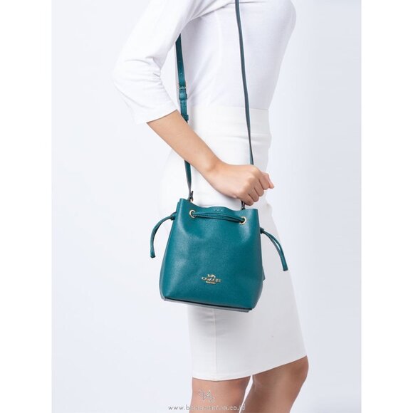 Coach Lena Crossbody In Gold Viridian - Picture 4 of 4